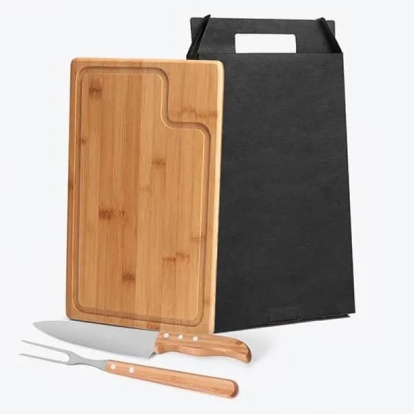 PARA CHURRASCO EM BAMBU / MADEIRA / INOX TEXAS - 3 PCS - imagem 1