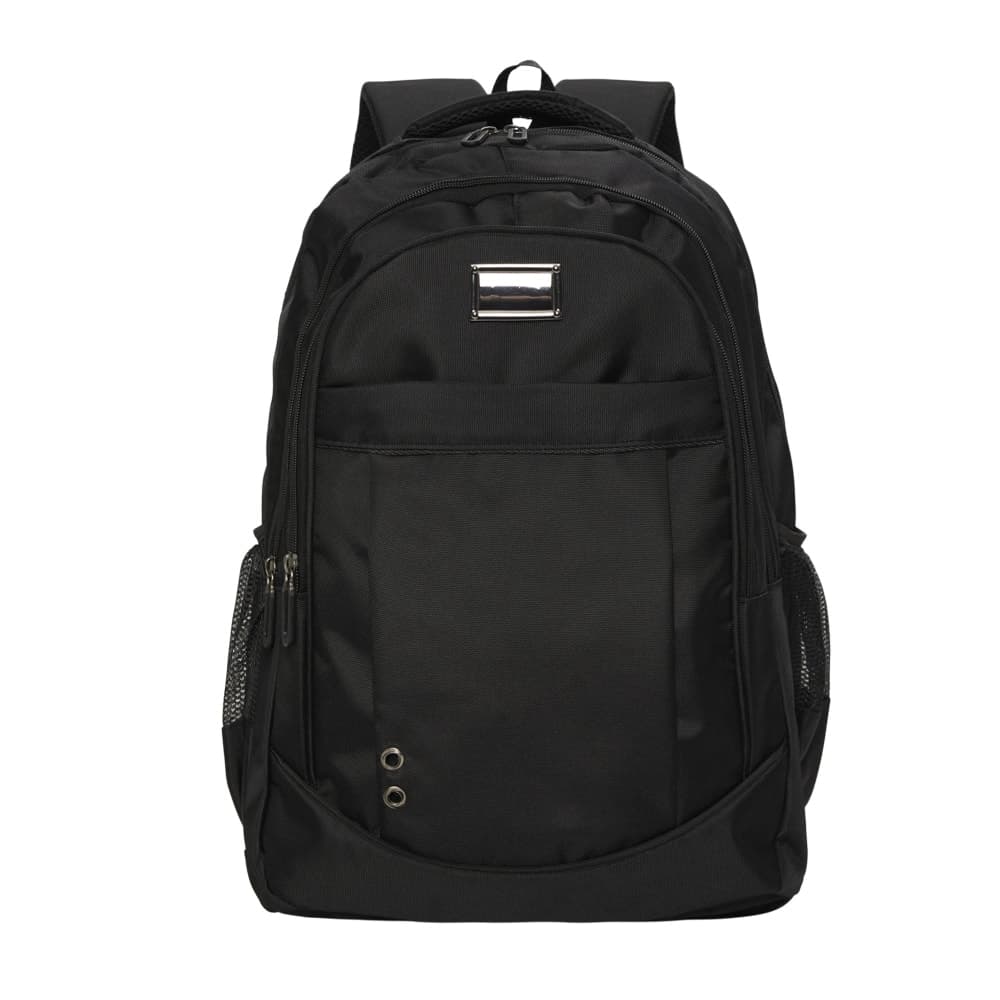 MOCHILA CITY PRETA C/ PLACA POLIESTER 28L - imagem 1