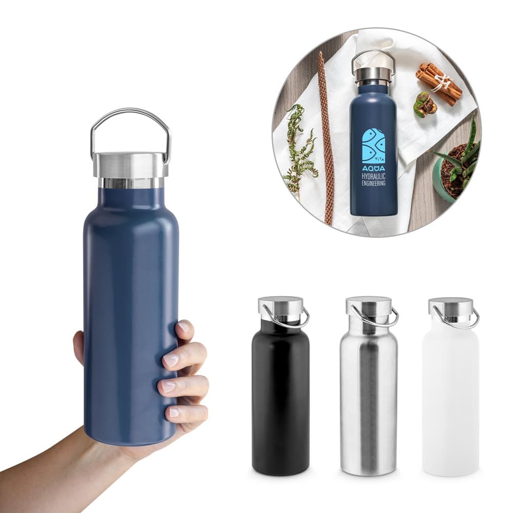 Garrafa termica em aco inox 36% reciclado de parede dupla isolada a vacuo (810 mL) - imagem 1