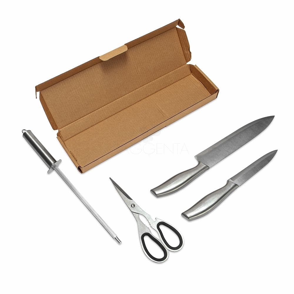 Kit Churrasco 4 Peças em Inox Personalizado - imagem 1