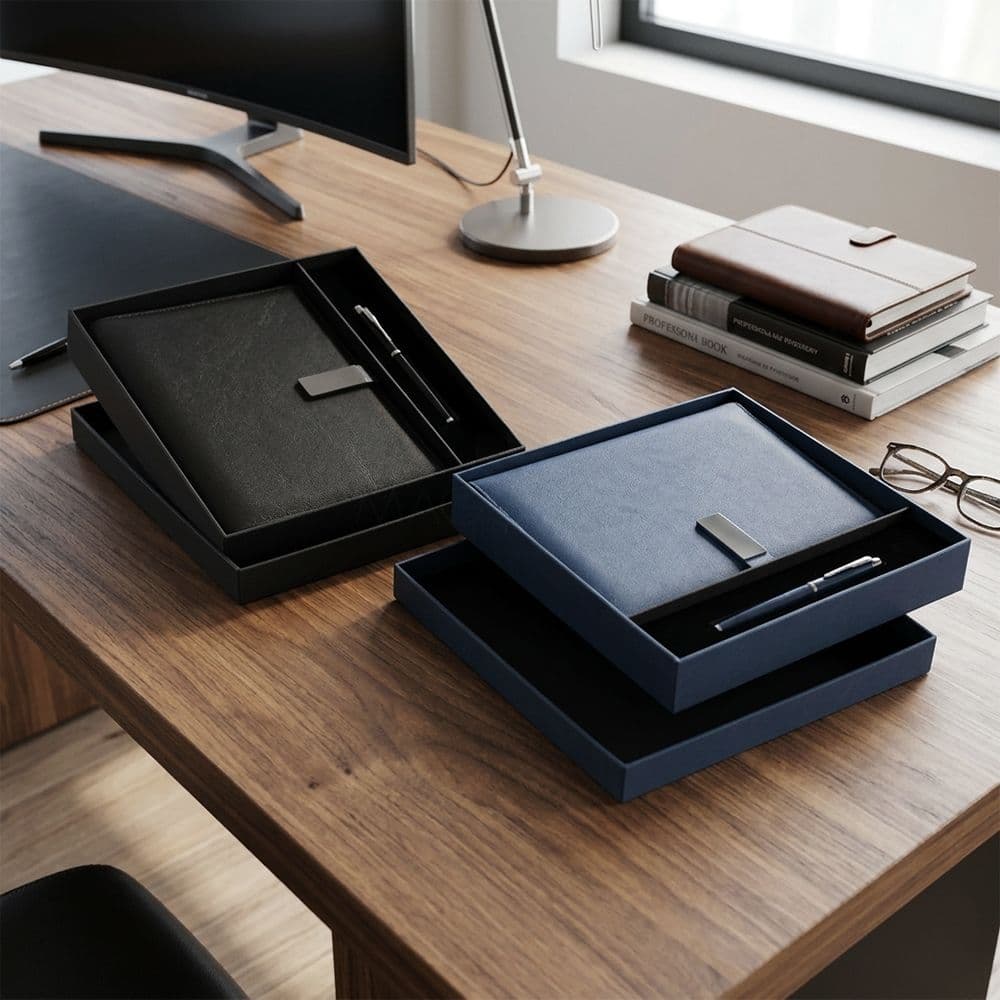 Kit Executivo com Caderno Fichário e Caneta Personalizado - imagem 1