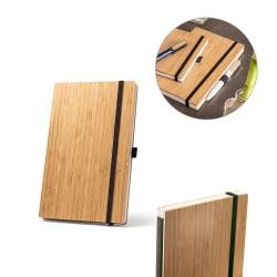 Caderno de Bolso de Capa e Contracapa Em Placa de Bambu Personalizado