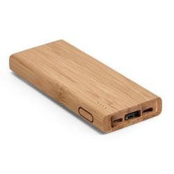 Carregador Power Bank Bambu 5.000mah Personalizado