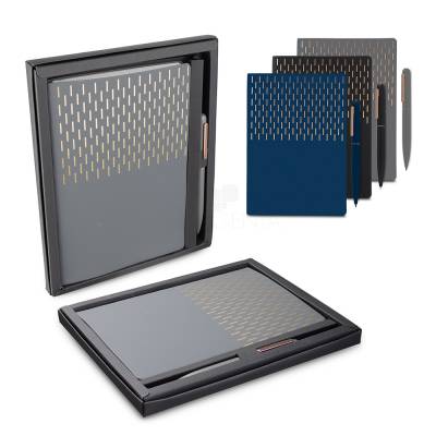 Kit Escritório A5 Capa Em Pu e Caneta Metalica